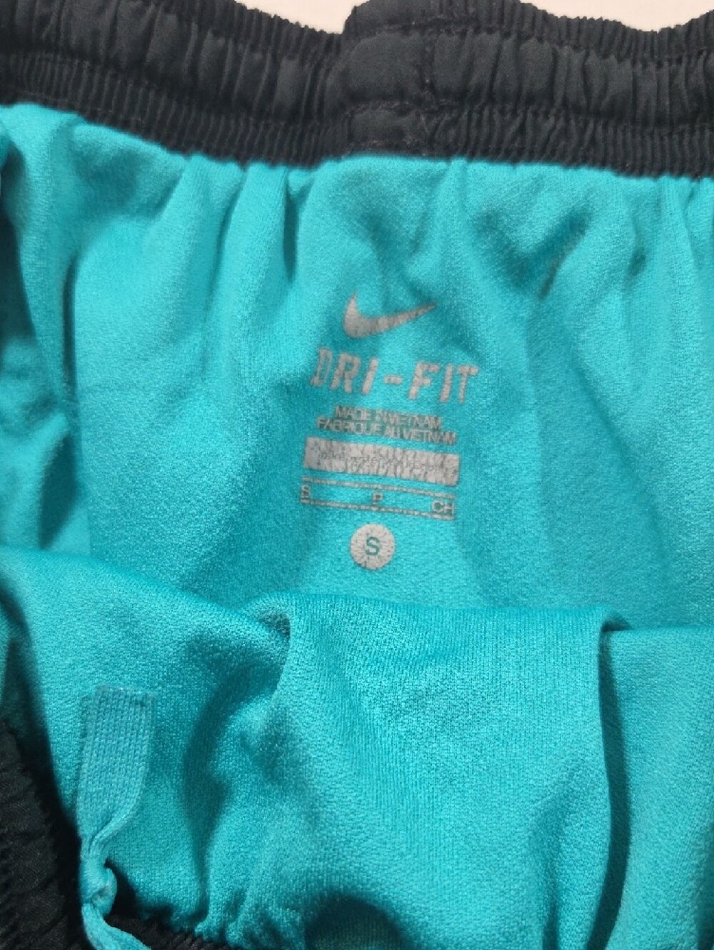 Bundle Nike Women's Black Athletic Shorts with Teal and Neon Yellow Trim - Picture 2 of 8